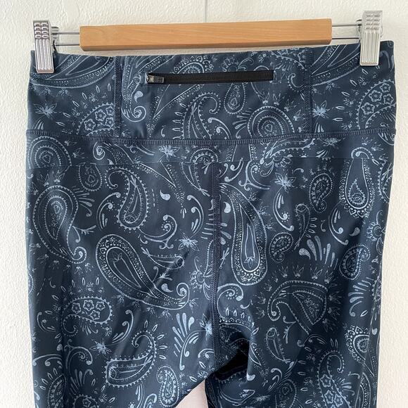Sweaty Betty Leggings Womens Medium Blue Zero Gravity Paisley Activewear Running - Picture 5 of 9